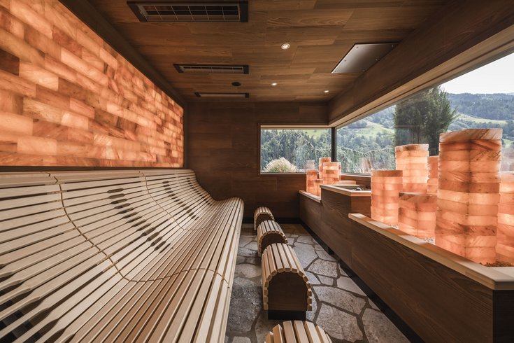 La sauna del nostro hotel benessere in Alto Adige